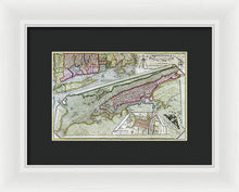 Load image into Gallery viewer, Old Map Of New York City 1821 - Framed Print