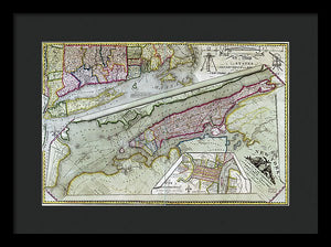 Old Map Of New York City 1821 - Framed Print