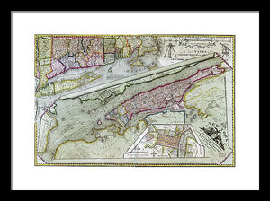 Old Map Of New York City 1821 - Framed Print