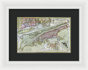 Old Map Of New York City 1821 - Framed Print