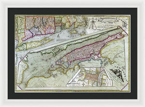 Old Map Of New York City 1821 - Framed Print