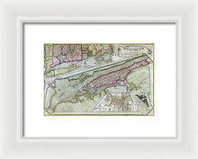 Load image into Gallery viewer, Old Map Of New York City 1821 - Framed Print