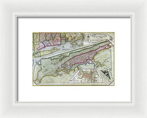 Old Map Of New York City 1821 - Framed Print