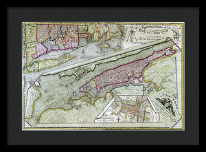 Old Map Of New York City 1821 - Framed Print