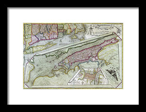 Old Map Of New York City 1821 - Framed Print