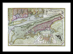 Old Map Of New York City 1821 - Framed Print