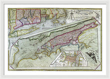 Load image into Gallery viewer, Old Map Of New York City 1821 - Framed Print