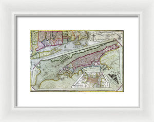 Old Map Of New York City 1821 - Framed Print