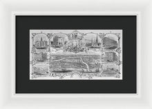 Load image into Gallery viewer, Old Map 1857 Chicago Views  - Framed Print