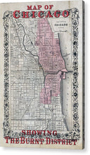 Load image into Gallery viewer, Old Chicago Fire Map  - Acrylic Print