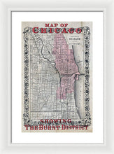 Load image into Gallery viewer, Old Chicago Fire Map  - Framed Print
