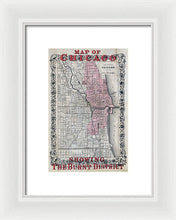 Load image into Gallery viewer, Old Chicago Fire Map  - Framed Print
