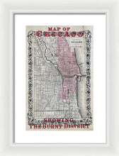 Load image into Gallery viewer, Old Chicago Fire Map  - Framed Print