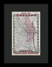 Load image into Gallery viewer, Old Chicago Fire Map  - Framed Print