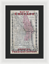 Load image into Gallery viewer, Old Chicago Fire Map  - Framed Print