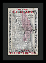 Load image into Gallery viewer, Old Chicago Fire Map  - Framed Print