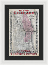 Load image into Gallery viewer, Old Chicago Fire Map  - Framed Print