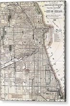 Load image into Gallery viewer, Old Map Of Chicago 1886 - Acrylic Print