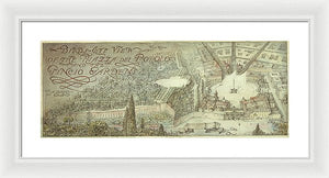 Old Map 1910 Rome Birds Eye View - Framed Print