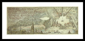 Old Map 1910 Rome Birds Eye View - Framed Print