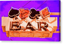Load image into Gallery viewer, Vintage Bar Sign - Purple - Canvas Print