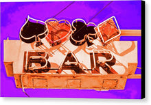 Load image into Gallery viewer, Vintage Bar Sign - Purple - Canvas Print