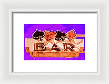 Load image into Gallery viewer, Vintage Bar Sign - Purple - Framed Print