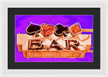 Load image into Gallery viewer, Vintage Bar Sign - Purple - Framed Print