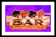Load image into Gallery viewer, Vintage Bar Sign - Purple - Framed Print