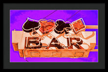 Load image into Gallery viewer, Vintage Bar Sign - Purple - Framed Print
