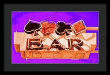 Load image into Gallery viewer, Vintage Bar Sign - Purple - Framed Print