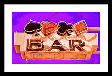 Load image into Gallery viewer, Vintage Bar Sign - Purple - Framed Print