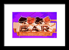 Load image into Gallery viewer, Vintage Bar Sign - Purple - Framed Print