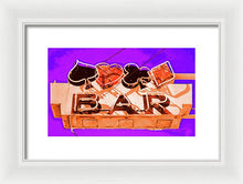 Load image into Gallery viewer, Vintage Bar Sign - Purple - Framed Print