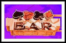 Load image into Gallery viewer, Vintage Bar Sign - Purple - Framed Print