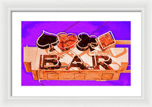 Load image into Gallery viewer, Vintage Bar Sign - Purple - Framed Print