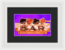 Load image into Gallery viewer, Vintage Bar Sign - Purple - Framed Print