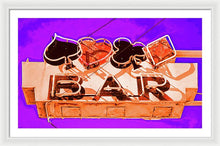 Load image into Gallery viewer, Vintage Bar Sign - Purple - Framed Print