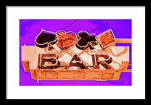 Load image into Gallery viewer, Vintage Bar Sign - Purple - Framed Print