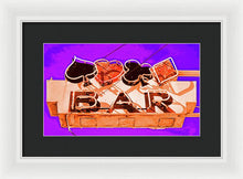 Load image into Gallery viewer, Vintage Bar Sign - Purple - Framed Print