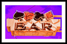 Load image into Gallery viewer, Vintage Bar Sign - Purple - Framed Print