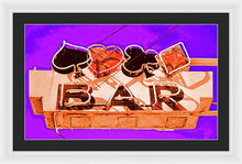 Load image into Gallery viewer, Vintage Bar Sign - Purple - Framed Print