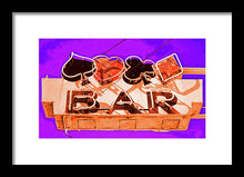Load image into Gallery viewer, Vintage Bar Sign - Purple - Framed Print