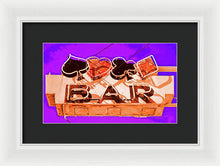 Load image into Gallery viewer, Vintage Bar Sign - Purple - Framed Print