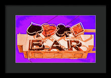 Load image into Gallery viewer, Vintage Bar Sign - Purple - Framed Print