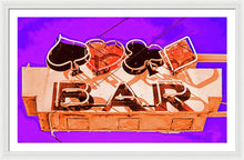 Load image into Gallery viewer, Vintage Bar Sign - Purple - Framed Print