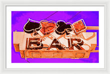 Load image into Gallery viewer, Vintage Bar Sign - Purple - Framed Print