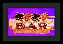 Load image into Gallery viewer, Vintage Bar Sign - Purple - Framed Print