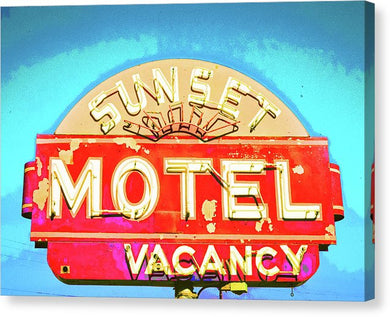 Vintage Motel Sign - Canvas Print