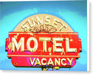 Vintage Motel Sign - Canvas Print